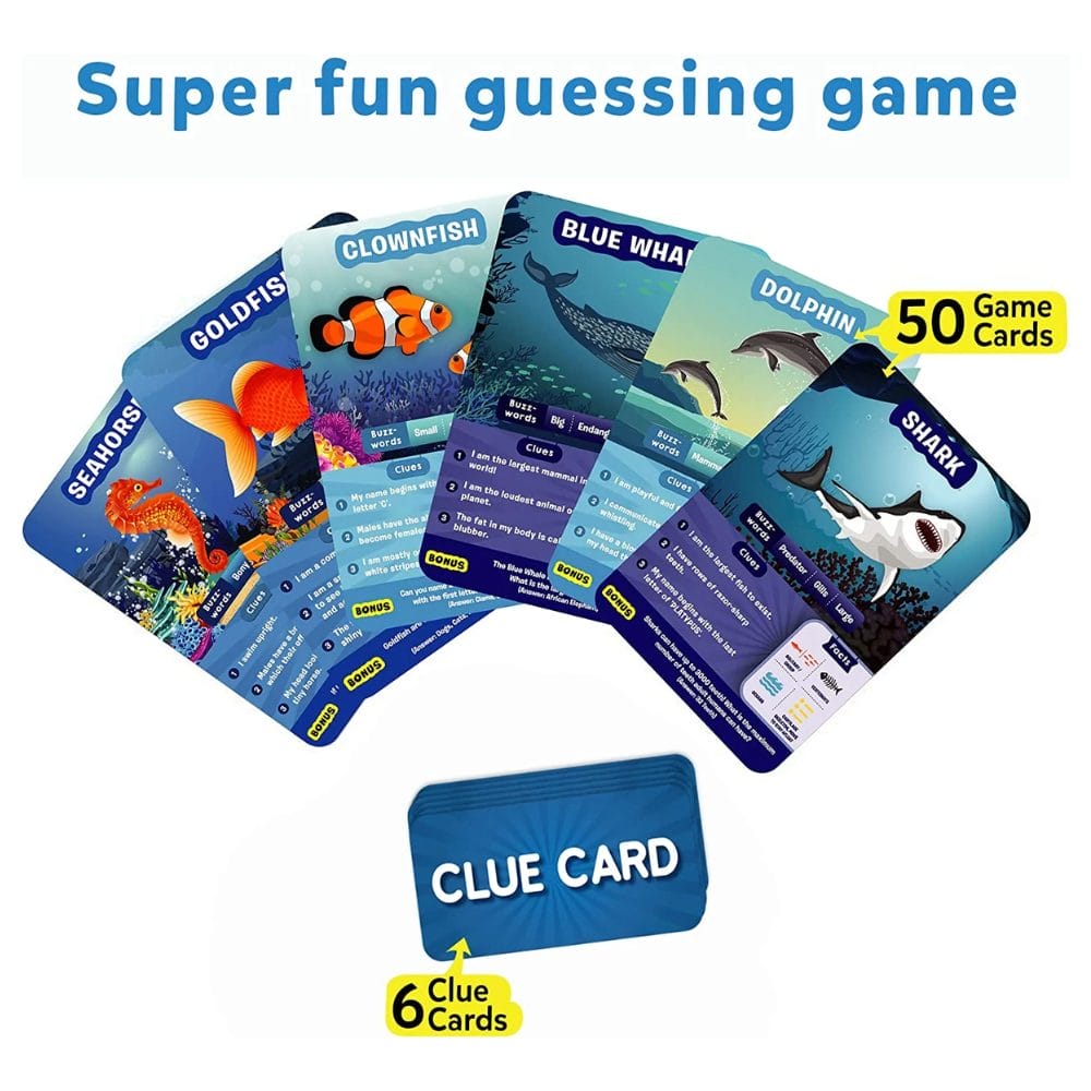 Skillmatics Guess in 10 Underwater Animals Card Game