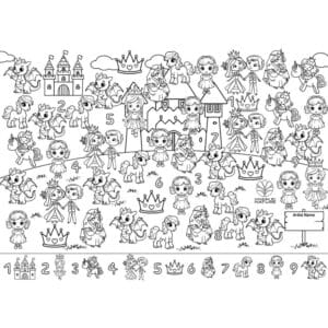 Nourish by Nature - Seek'n'Spot Silicone Mat - Princesses