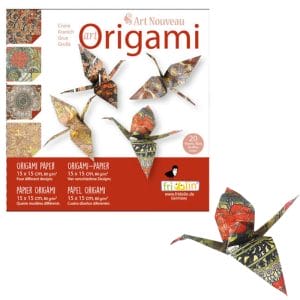 Fridolin Art Nouveau crane origami paper pack