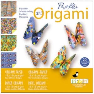 Fridolin Paul Klee butterfly art origami set with 20 printed sheets