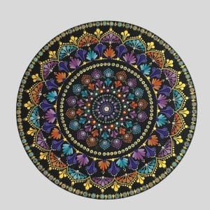 Hand Painted Mandala Artwork (40cm) – Local Artist Ann