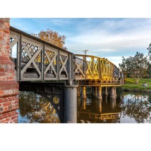 Lotje McDonald 1000 Piece Jigsaw Puzzle – Sale Historic Swingbridge Sunset