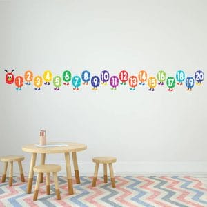 Slick Graphics Wall Decal – Counting Caterpillar 1–20