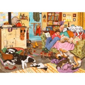House of Puzzles Dog Tired – 1000 Piece Jigsaw Puzzle