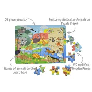 Koala Dream Wooden Jigsaw – 24 Pieces – Aussie Animals