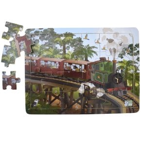 Koala Dream Wooden Jigsaw – 24 Pieces – Aussie Animals and Train