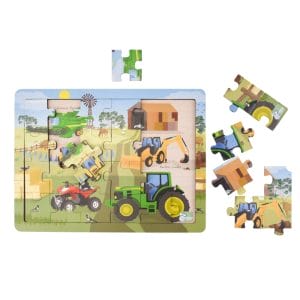 Koala Dream Wooden Jigsaw – 24 Pieces – Farm Vehicles