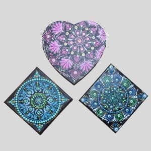 Hand Painted Mandala Artwork (15–20cm) – Local Artist Ann