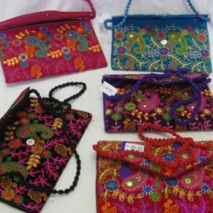 Tibet House Embroidered Cotton Bag