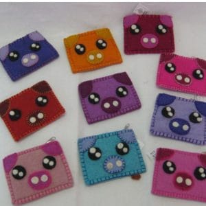 Tibet House Felt Pig Purse