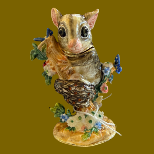 Deva Possum jewelled enamel trinket box Australian animal