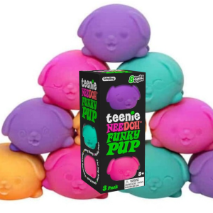 Schylling Teenie NeeDoh Funky Pup 3 Pack sensory squishy toys