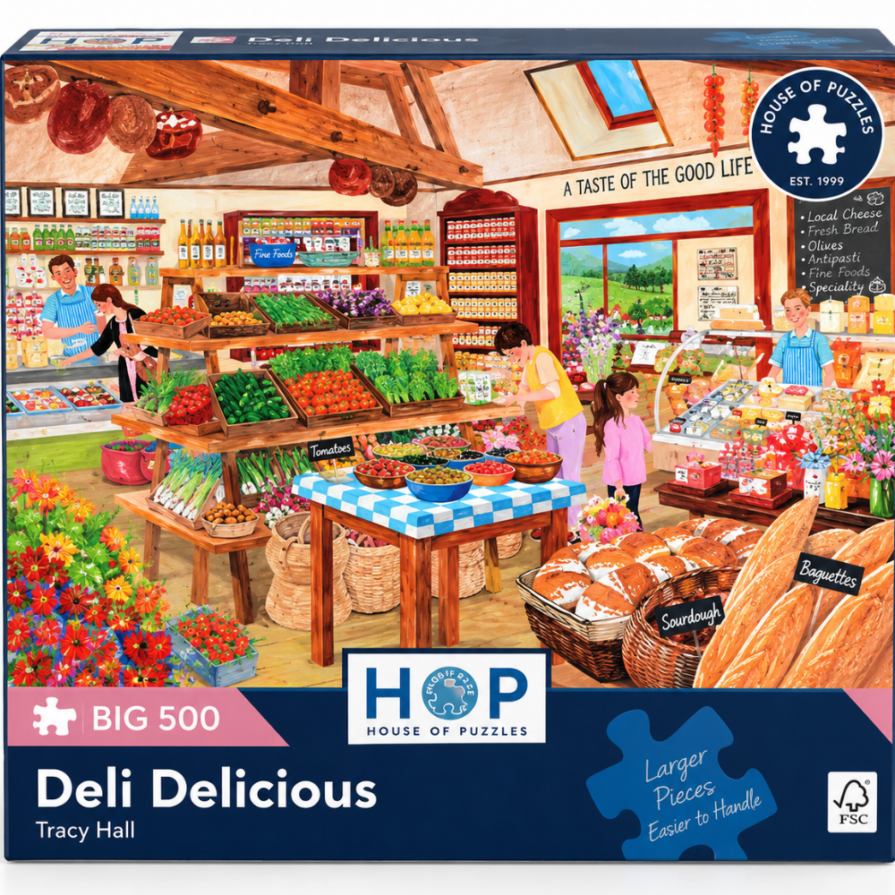 House of Puzzles BIG 500 Deli Delicious jigsaw puzzle by Tracy Hall