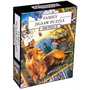 Ikon Animalia Book Cover 300 piece jigsaw puzzle by Graeme Base