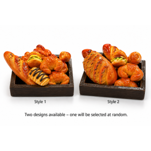 TMT Imports ceramic bread tray ornaments with assorted miniature breads