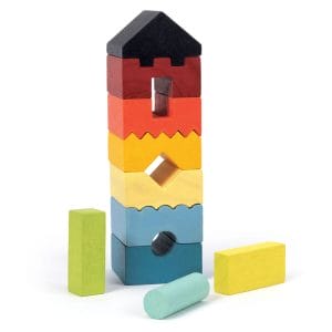 Mentari Colourful Stacking Tower wooden stacking toy